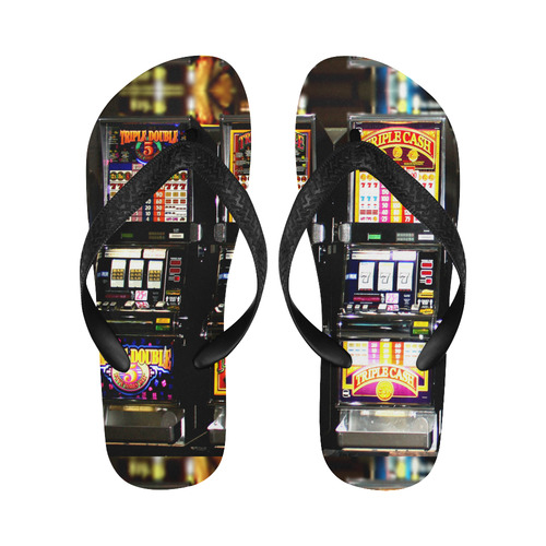 Lucky Slot Machines - Dream Machines Flip Flops for Men/Women (Model 040)