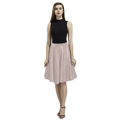 Shadow Gray Melete Pleated Midi Skirt (Model D15)