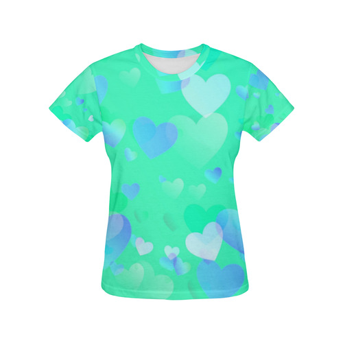 Heart_20161207_by_Feelgood All Over Print T-Shirt for Women (USA Size) (Model T40)