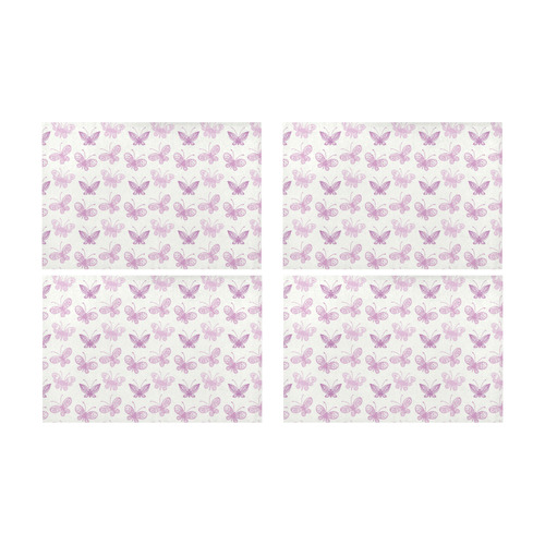 Fantastic Pink Butterflies Placemat 12’’ x 18’’ (Set of 4)