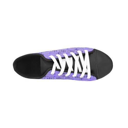 Purple Kente Aquila Microfiber Leather Women's Shoes/Large Size (Model 031)