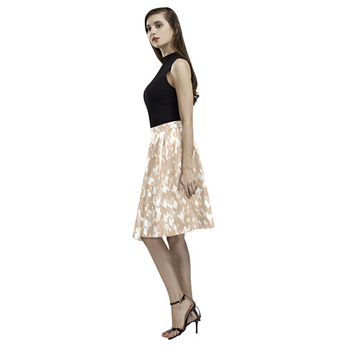 Hazelnut Pixels Melete Pleated Midi Skirt (Model D15)