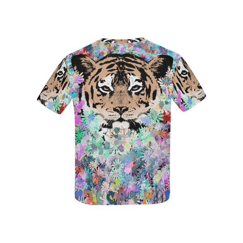 FLOWER TIGER Kids' All Over Print T-shirt (USA Size) (Model T40)