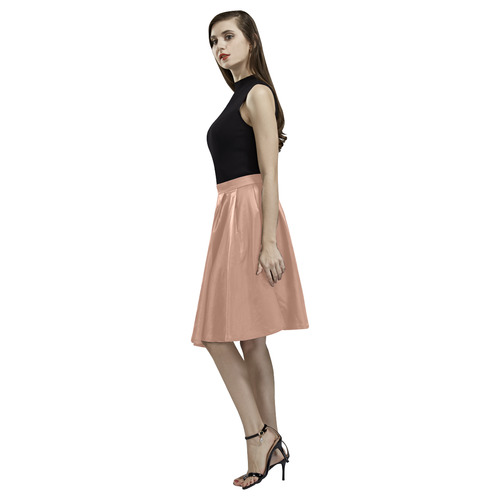 Cork Melete Pleated Midi Skirt (Model D15)