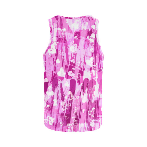 Pink Grunge Love All Over Print Tank Top for Women (Model T43)