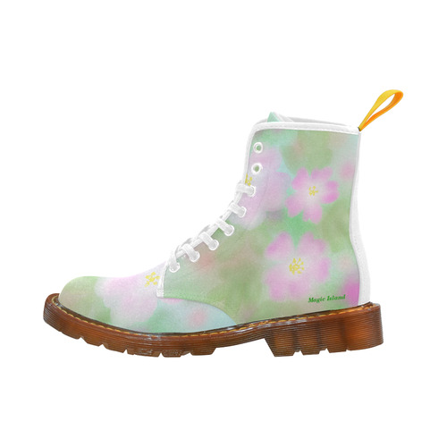 Pink Wild Roses. Inspired by the Magic Island of Gotland. Martin Boots For Women Model 1203H