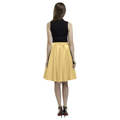 Misted Yellow Melete Pleated Midi Skirt (Model D15)