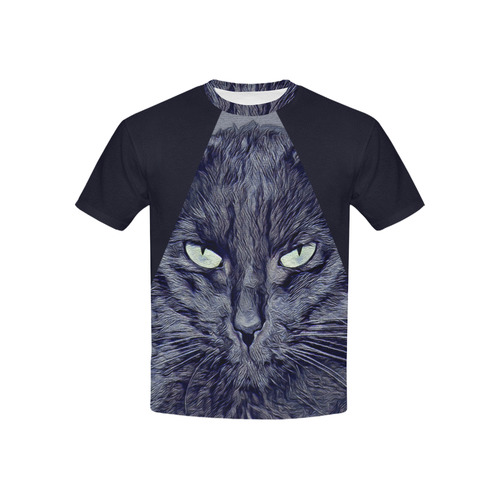 CAT NIGHTBLUE Kids' All Over Print T-shirt (USA Size) (Model T40)