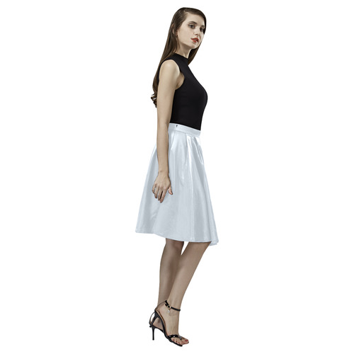 Illusion Blue Melete Pleated Midi Skirt (Model D15)