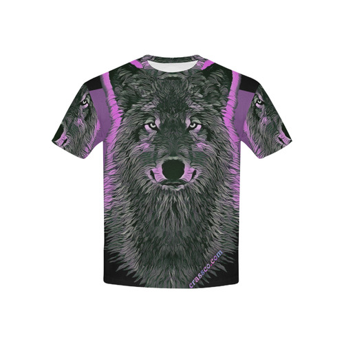 WOLF PINK Kids' All Over Print T-shirt (USA Size) (Model T40)