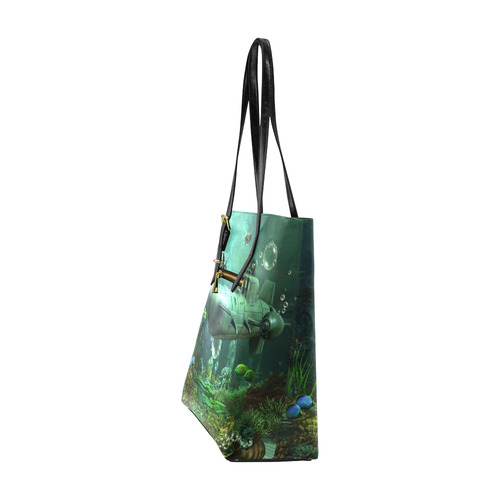 Awesome submarine with orca Euramerican Tote Bag/Small (Model 1655)