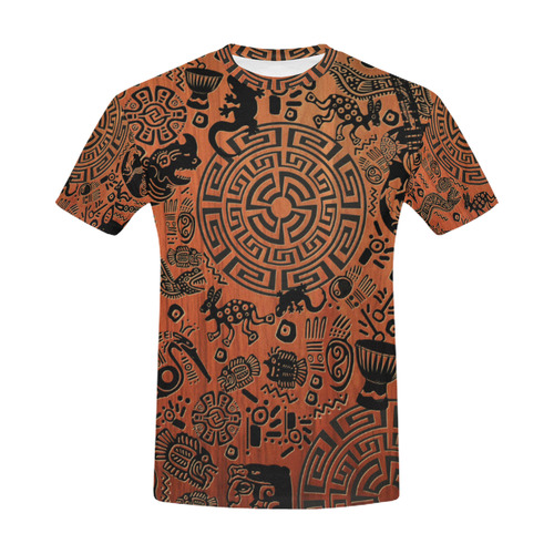 Tribal Primitive Symbol Art Print Shirt Shirt All Over Print T-Shirt for Men (USA Size) (Model T40)