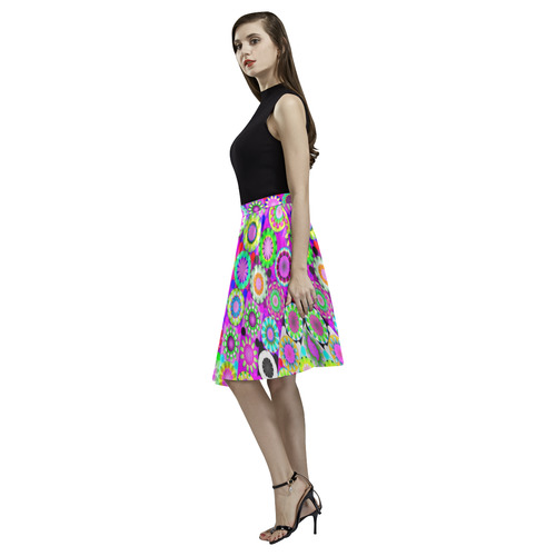 Crazy Daisy Melete Pleated Midi Skirt (Model D15)
