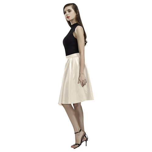 White Swan Melete Pleated Midi Skirt (Model D15)