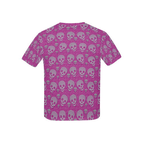 SKULLS PINK Kids' All Over Print T-shirt (USA Size) (Model T40)