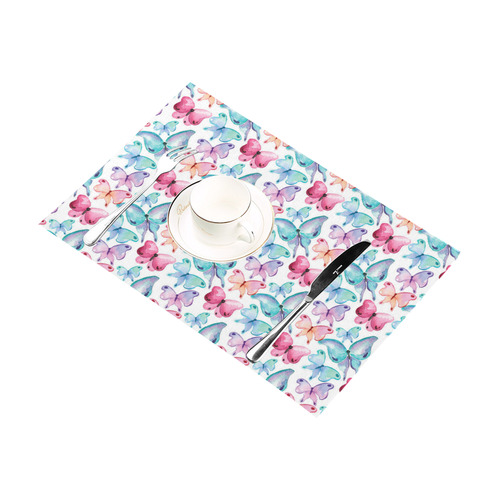 Watercolor Colorful Butterflies Placemat 12’’ x 18’’ (Set of 4)