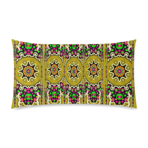 Rainbow and stars coming down in calm  peace Custom Rectangle Pillow Case 20"x36" (one side)