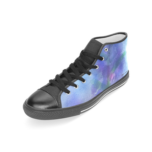 Blue Fire. Inspired by the Magic Island of Gotland. Women's Classic High Top Canvas Shoes (Model 017)