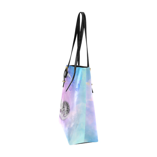 Cute sleeping kitten Euramerican Tote Bag/Small (Model 1655)