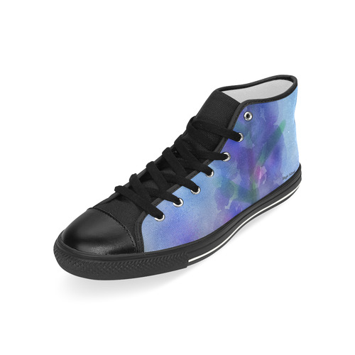 Blue Fire. Inspired by the Magic Island of Gotland. Men’s Classic High Top Canvas Shoes (Model 017)