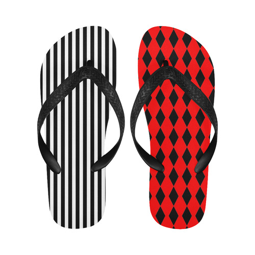 Harlequin & Stripes Flip Flops for Men/Women (Model 040)