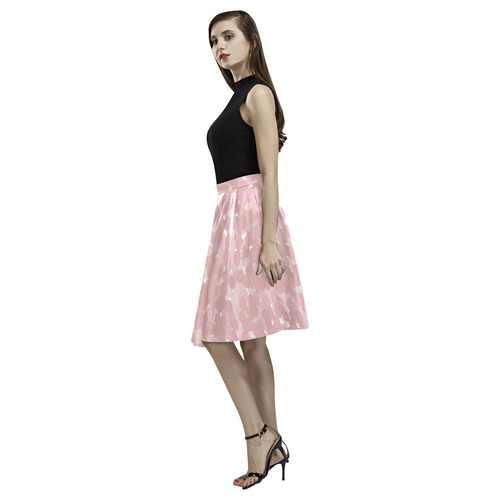 Bridal Rose Bubbles Melete Pleated Midi Skirt (Model D15)