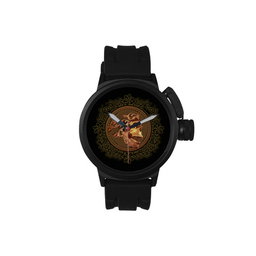 Amazing skull with floral elements Men's Sports Watch(Model 309)