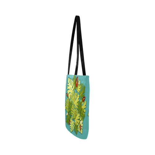 Tropical Floral Monstera Leaves Reusable Shopping Bag Model 1660 (Two sides)