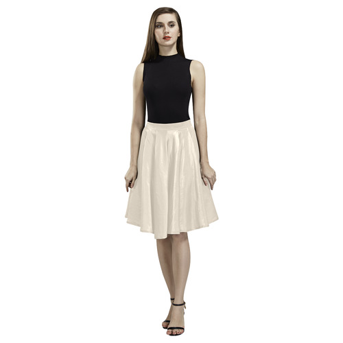 White Swan Melete Pleated Midi Skirt (Model D15)