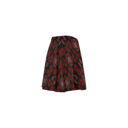 Black and Red Abstract Mini Skating Skirt (Model D36)