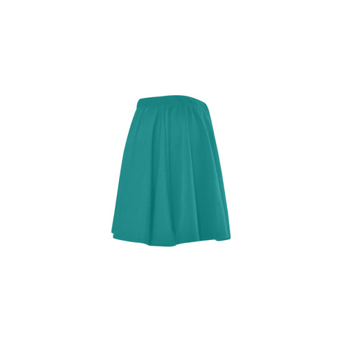 Deep Peacock Blue Mini Skating Skirt (Model D36)