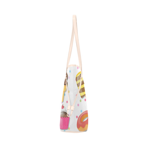 Colorful Ice Cream Candy Cake Donut Sweets Clover Canvas Tote Bag (Model 1661)