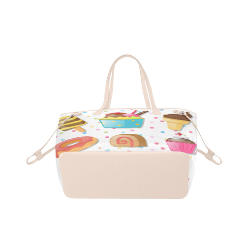 Colorful Ice Cream Candy Cake Donut Sweets Clover Canvas Tote Bag (Model 1661)
