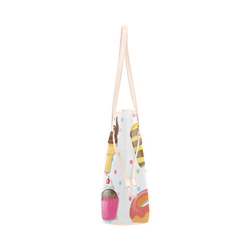 Colorful Ice Cream Candy Cake Donut Sweets Clover Canvas Tote Bag (Model 1661)