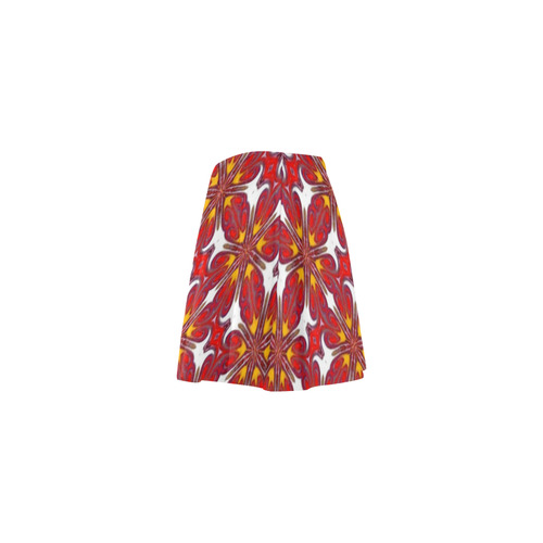 Red and Yellow Geometric Mini Skating Skirt (Model D36)