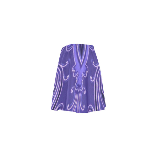 Vintage Swirls Purple Mini Skating Skirt (Model D36)