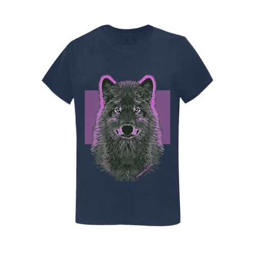 WOLF PINK Women's T-Shirt in USA Size (Two Sides Printing)