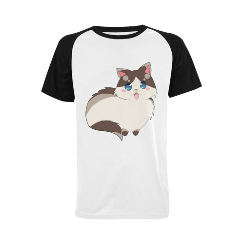 Ragdoll Cat for Life Men's Raglan T-shirt (USA Size) (Model T11)