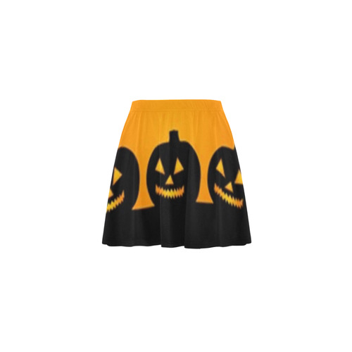 Halloween Jack-o-Lanterns Mini Skating Skirt (Model D36)