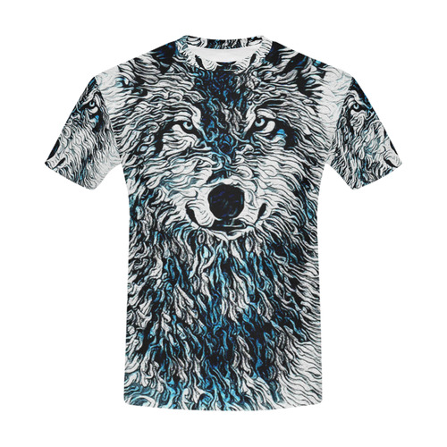 ICE WOLF OR HUSKY All Over Print T-Shirt for Men (USA Size) (Model T40)
