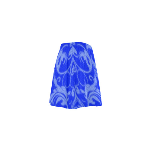 Sapphire Blue Swirls Mini Skating Skirt (Model D36)