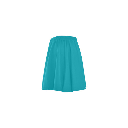 Peacock Blue Mini Skating Skirt (Model D36)