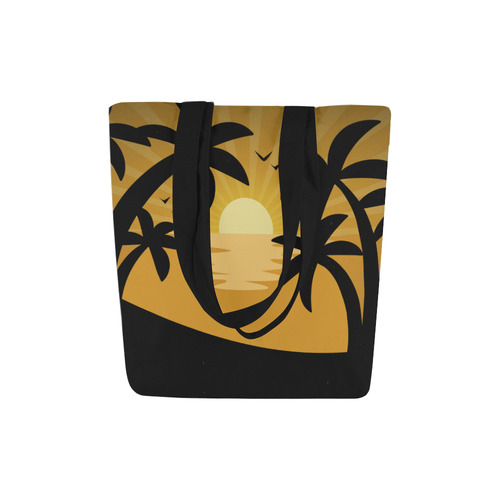 Tropical Sunset Palm Trees Summer Canvas Tote Bag (Model 1657)