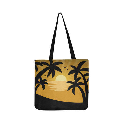 Tropical Sunset Palm Trees Summer Reusable Shopping Bag Model 1660 (Two sides)