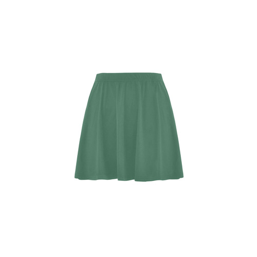 Foliage Green Mini Skating Skirt (Model D36)