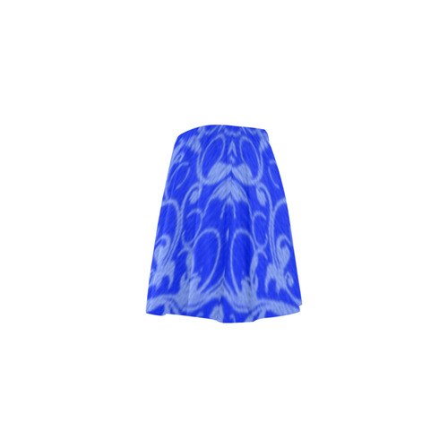 Sapphire Blue Swirls Mini Skating Skirt (Model D36)