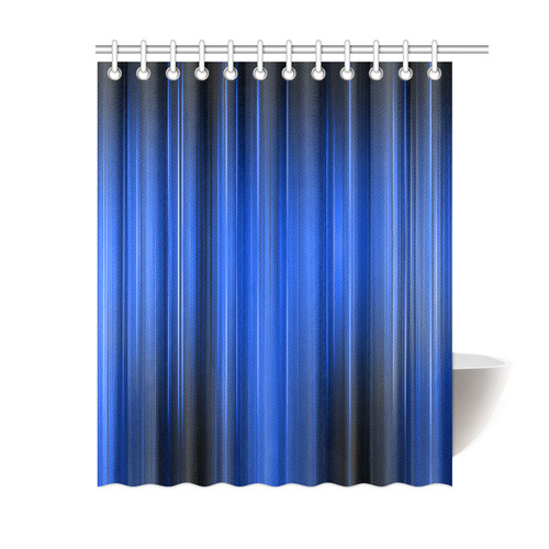 Electrified Static Blue Shower Curtain 60"x72"