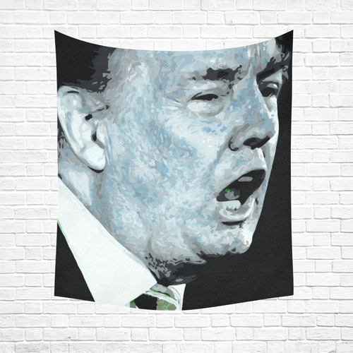 Donald Trump Angry Cotton Linen Wall Tapestry 51"x 60"