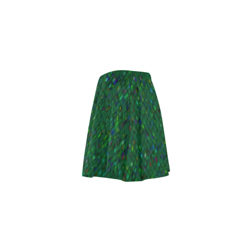 Antique Texture Green Mini Skating Skirt (Model D36)