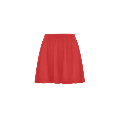 Fiery Red Mini Skating Skirt (Model D36)